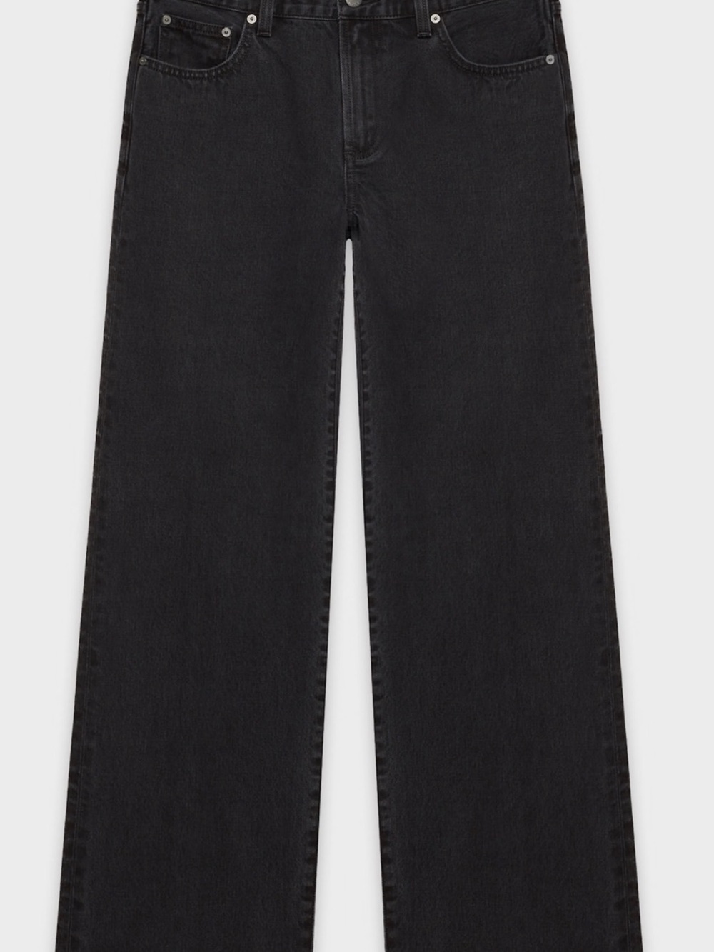 Aritzia Black Wide-Leg Denim Jeans